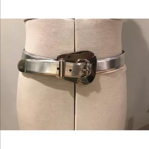 Gucci woman’s metallic silver belt Size 100cm